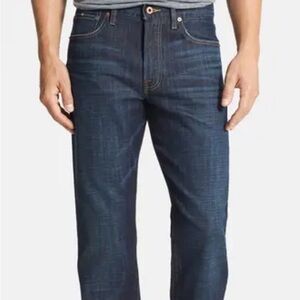 Lucky Brand Men's Dark Blue 181 Relaxed Straight Jeans